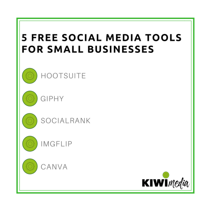 5 free social media tools for your small business